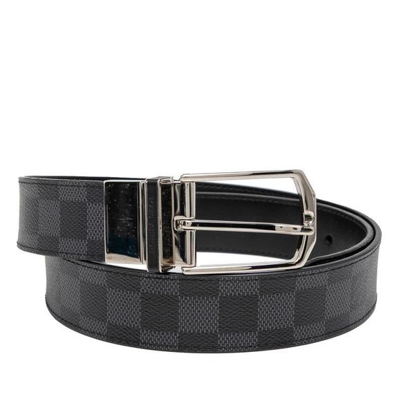louis vuitton belt black and white